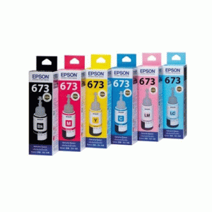 Epson 673 Original 6 Pcs Set Printer Ink Bottle Refill 1800 pages yield