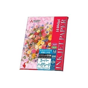 Mitsubishi Inkjet Paper, A4(Pack of 100 Sheets)