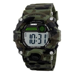 Skmei 1162 - Camouflage Green Waterproof Men's Digital Sports Watch