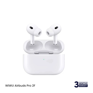 WiWU Airbuds Pro 2F ENC HF Sound with Silicone Case , Lanyard & 1M Lightning Cable - White